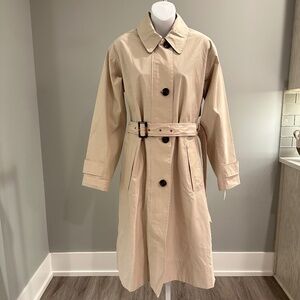 BARBOUR Chic French Oak Somerland Trench Coat Belted Jacket Sz 6 NWT $420!!
